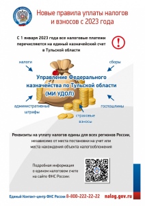 С 1 января 2023 года все налоги подлежат уплате Единым налоговым